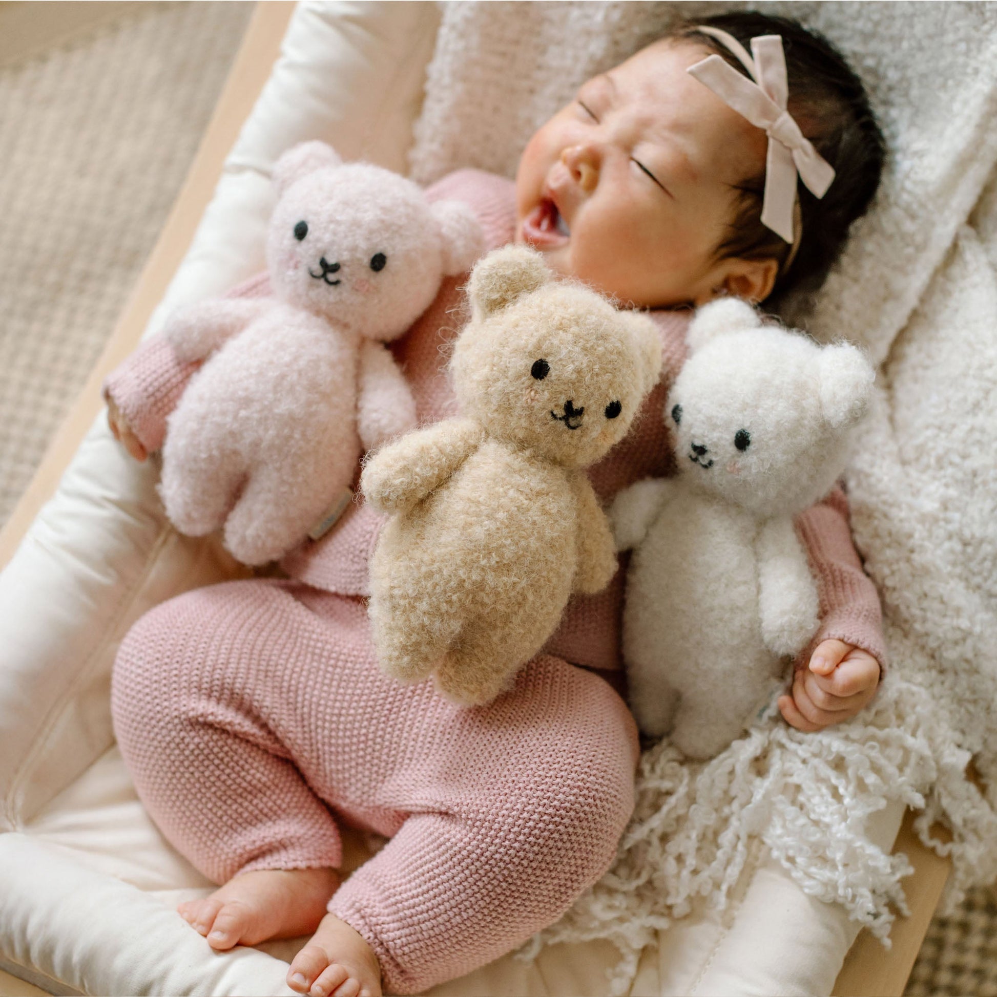 Baby bouclé bear (ivory)