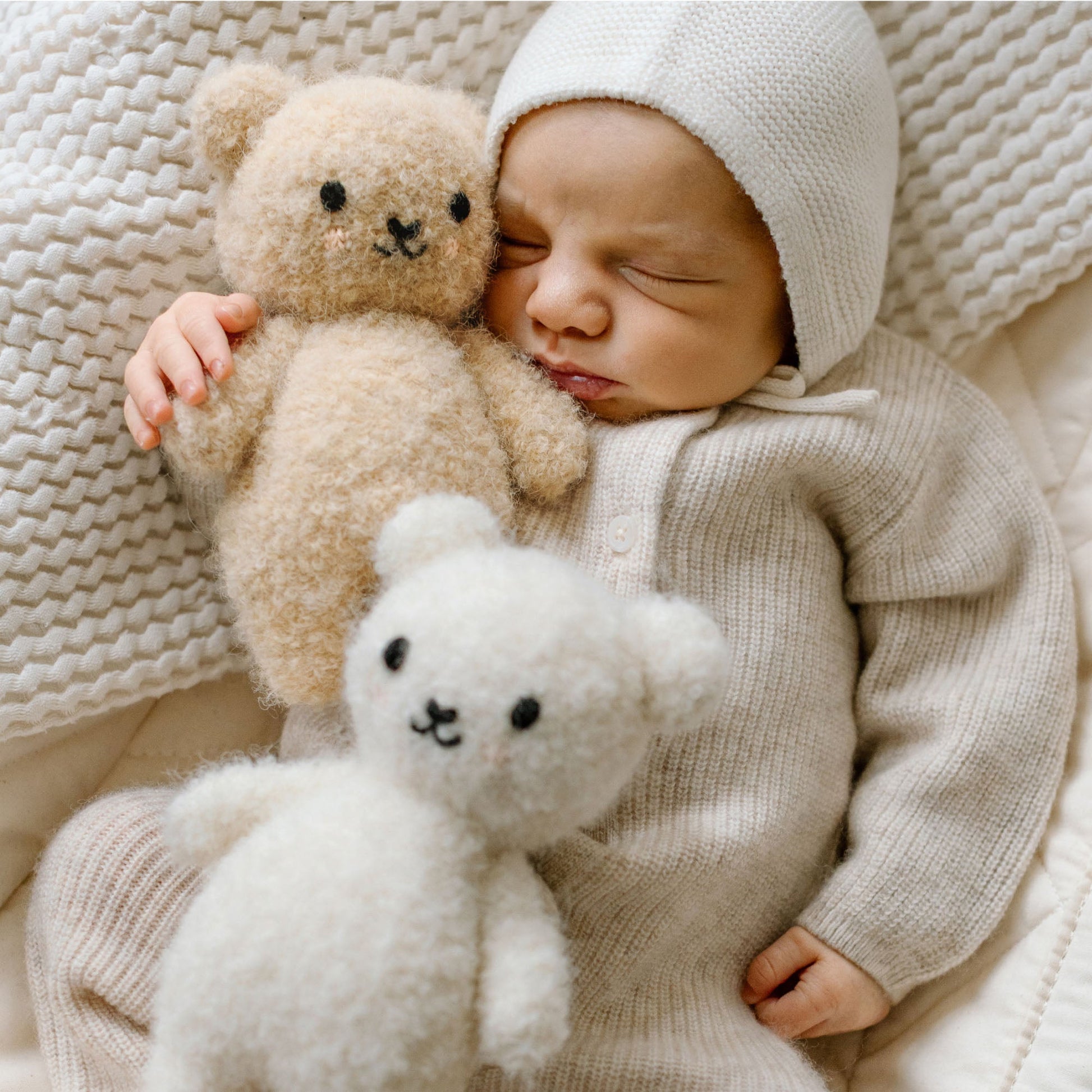 Baby bouclé bear (ivory)