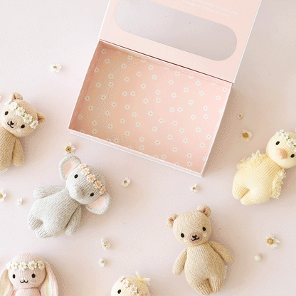 Baby honey bear (ivory floral)